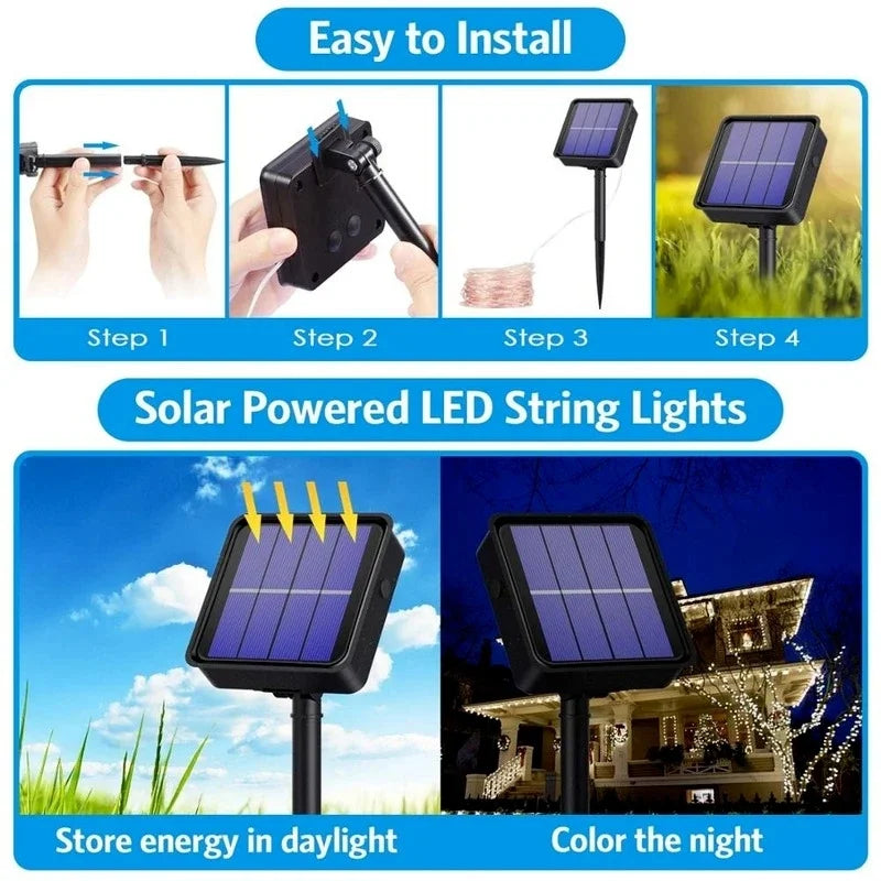 7m/12m/22m/32m LED Solar Light Outdoor , este producto es todo lo que buscas si estas necesitando luces con recarga solar , esta es una opción sustentable si buscas reducir la huella de carbono